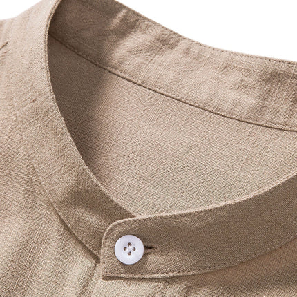 MIKE | Men's Two-Piece Linen Set | Shirt and Trousers | Lightweight | Summer Outfit | Versatile Casual to Semi-Formal Wear | Durable and Easy Care | Breathable and Soft | Elegant Design