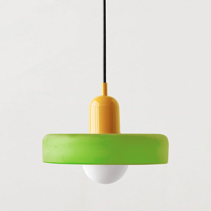 Bauhaus Pendant Light | Vivid Colored Glass | Modern Design | Functional Home Decor | Energy Efficient Lighting for Living Room, Dining Room, Bedroom