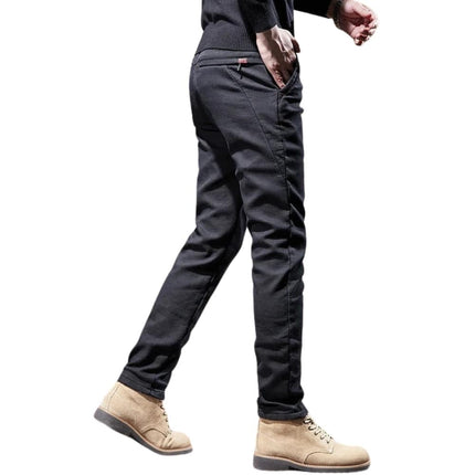 Fleece-Lined Winter Pants | Straight Leg | Warm Cotton-Blend | Insulating Brushed Fleece Interior | Cold Weather Comfort | Sleek Tailored Fit | Flexible for Active & Relaxed Days | Everyday Autumn/Winter Wear