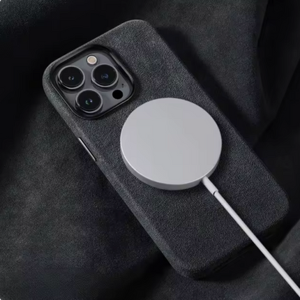 iPhone MagSafe Case | Alcantara Material | Premium Protection | Scratch Resistant | Slim Fit | Compatible with MagSafe Accessories | Stylish and Durable Design