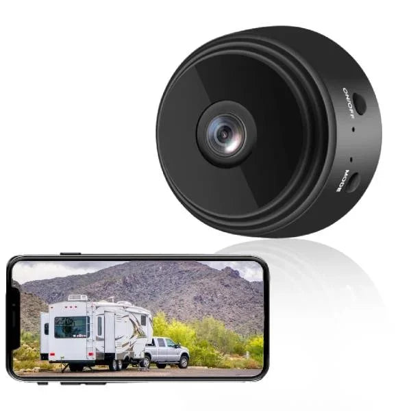 Waterproof Wireless HD Camera with Night Vision | Magnetic Mount | For Motorhome, Truck, Trailer | 720P Resolution | Android/iPhone Connectivity | 360° Rotatable | Motion Detection | Supports up to 128GB SD