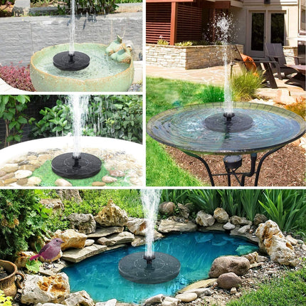Solar Powered Fountain Pump | 1.4W | Automatic Water Feature | 6 Spray Nozzles | 3 Adjustable Water Heights | For Bird Bath, Fish Tank & Garden Decor | Eco-Friendly Floating Pump | No Electricity Needed | Water Circulation | Hummingbird Attractor