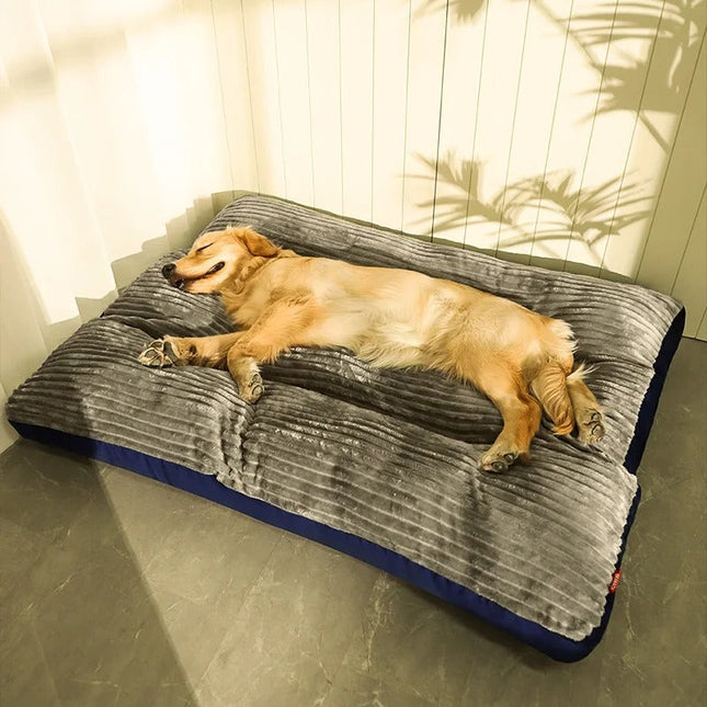 Orthopedic Dog Bed | Plush Fleece Lined | Large, XL, XXL | Dark Blue, Green | Non-Slip & Machine Washable Cover | Raised Edges for Comfort & Support