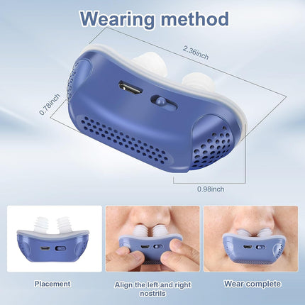 Micro CPAP | Travel-Friendly Sleep Solution | Anti-Snoring Device | Medical-Grade Silicone | Compact & Portable | Comfortable Nasal Fit | Whisper-Quiet Operation