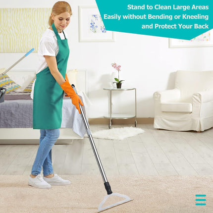 Pet Hair Remover Rake | Carpet & Furniture Copper Bristle | Long Handle Adjustable 47" | Stainless Steel Poles | Lint & Dust Scraper | Durable & Reusable | Easy Pet Fur Removal | Efficient Cleaning Tool