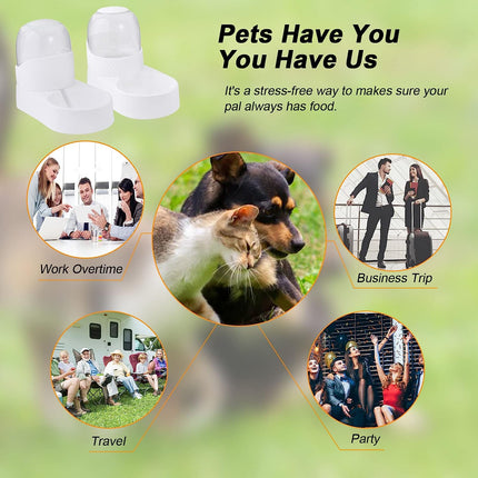 Automatic Pet Feeder | 2L Capacity | Water Dispenser Set | No Spill Design | Easy Clean | BPA-Free | Gravity Feeding System | Cat & Dog Bowl Set | Health and Eco Friendly