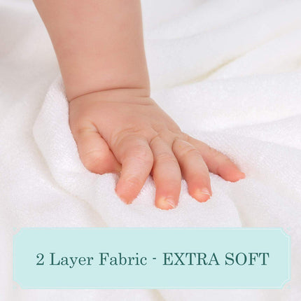 Bamboo Hooded Baby Bath Towel | Soft Ultra Absorbent Double-Layer with Bear Ears | Eco-Friendly for Infants, Toddlers | Thick 500gsm Design for Warmth | 30"x30" Size | Perfect Baby Shower Gift