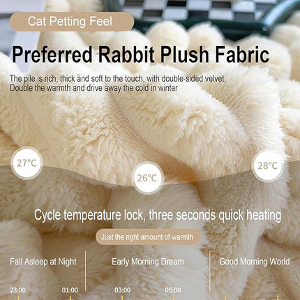 Faux Rabbit Fur Throw Blanket | Double-Sided Flannel | Thick & Warm | Reversible Soft Fleece | Elegant Textured Design | Cozy Addition for Sofa & Bed | Multiple Colors & Sizes | Easy-Care Machine Washable