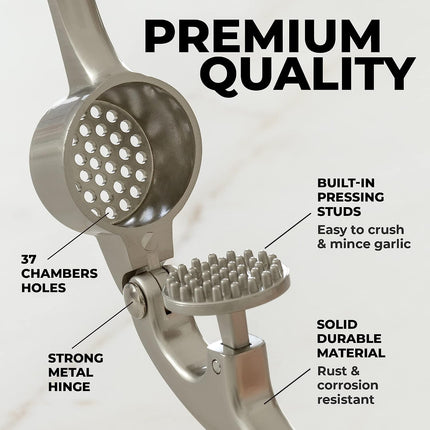 Premium Meat Masher | Heat Resistant Nylon | 5 Blade Ground Meat & Food Chopper | Ergonomic Non-Slip Handle | Safe for All Cookware | Easy Clean | Kitchen Utensil for Meat, Vegetables, Gelatin | Dishwasher Safe