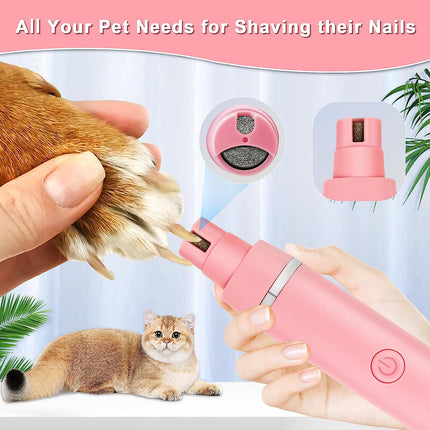 Dog Grooming Clippers Kit | Low Noise Hair Clippers for Dogs | Quiet & Effective Pet Grooming Tools | Cordless Design | Includes 3 Trimmer Heads & Nail Grinder | Lightweight & Portable | Washable & Easy to Use