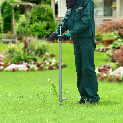 Upgraded Manual Standing Weed Puller | 43" Long Handle | High Duty Stainless Steel for Easy Weed Removal | Efficient Weeder Claw Tool for Dandelions, Thistles, Crabgrass | Soil Aeration | Ergonomic Gardening Tool