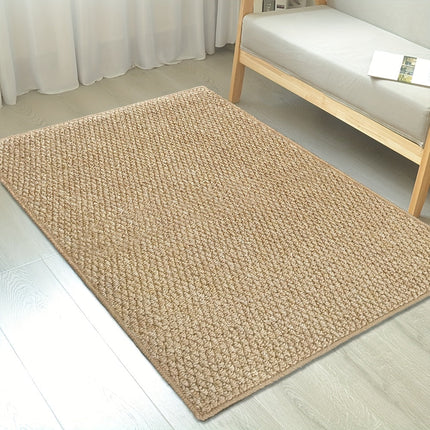 Elegant Natural Look | Durable Jute-Style Doormat with Anti-Slip Base | Dirt-Repellent | Machine Washable | NobleWeave Entrance Rug | 50% Polypropylene