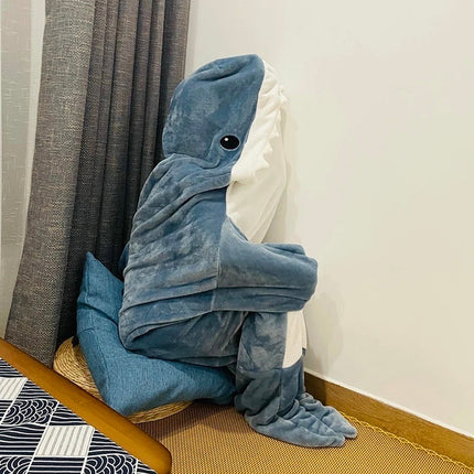 Wearable Shark Blanket | Soft Flannel Fleece | Realistic Design | Egyptian Cotton | Full-Body Cozy Snuggle | Five Sizes for All Ages | Perfect Gift for Sleepovers, Camping & More | Double-Sided Plush Warmth