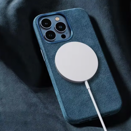 iPhone MagSafe Case | Alcantara Material | Premium Protection | Scratch Resistant | Slim Fit | Compatible with MagSafe Accessories | Stylish and Durable Design