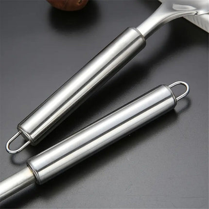 Stainless Steel Kitchen Utensils Set | 5 Pieces | Professional Grade | Ergonomic Handles | Includes Spatula, Ladle, Skimmer | Durable, Rust-Resistant & Heatproof | Dishwasher Safe | Home & Restaurant Use