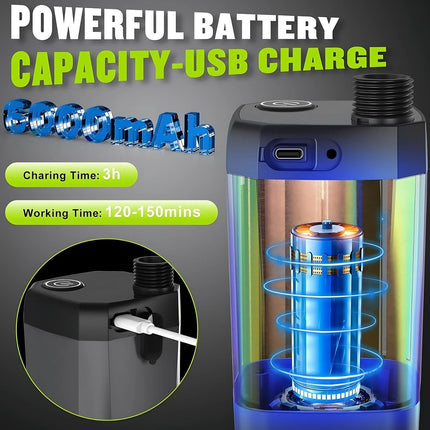 Portable Electric Shower | Outdoor Adventures | 6000mAh Battery | Type C Charging | LED Display | Low Noise | Adjustable Shower Modes | Water Purification | Lightweight & Compact | Includes Suction Cups & Storage Bag