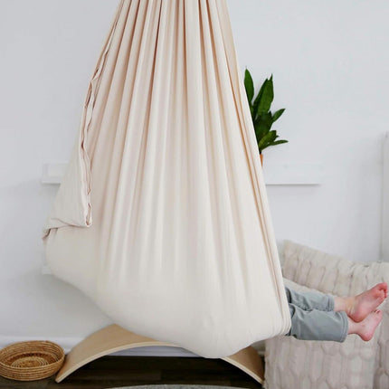 Calm Cocoon | Cotton Hanging Therapy Swing | Indoor Hammock for Children | Supports Focus & Balance | Sensory Integration | Tantrum-Soothe Haven | Multiple Sizes Available