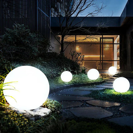 GlowSphere | Spherical Outdoor Accent Lighting | Weatherproof LED Garden Light with Remote | 16 Color Options | Ideal for Patios, Lawns, Verandas | Long-lasting Battery | Indoor/Outdoor Use