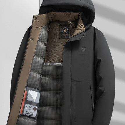 Men's Waterproof Winter Jacket | Quilted Filling | Zipper Pockets | Breathable & Warm | Regular Fit | Puento Fortade