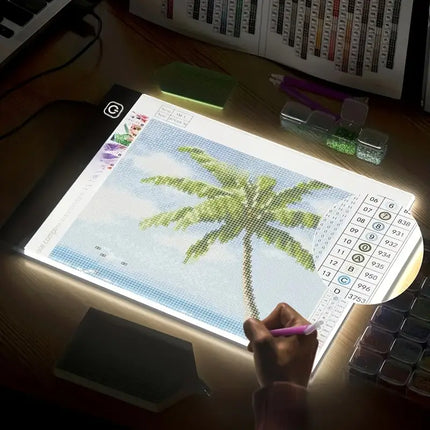 A3 A4 A5 Size LED Tracing Light Box | Portable USB-Powered Drawing Board | Dimmable Brightness Levels | Eye-Friendly Flicker-Free LED | Versatile for Art, Tattoo, Quilting, and Design Projects