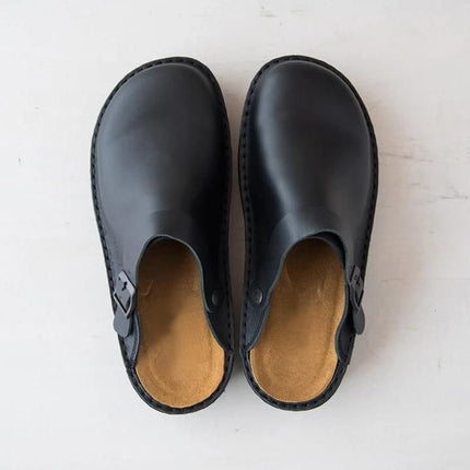 Lorenzo Men's Leather Comfort Slippers | Orthopedic Design | Durable & Supportive | Everyday Casual Wear | High-Quality Leather | Non-Slip Rubber Sole | All-Season Comfortable Footwear for Men