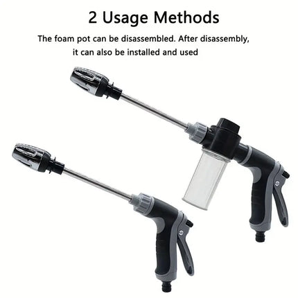 High Pressure Water Gun | Durable & Weatherproof | Adjustable Turbo Nozzle | Suitable for Car Wash, Garden Watering, Patio Cleaning | Metal Connectors | Non-slip Rubber Grip | Easy Installation | Versatile Use
