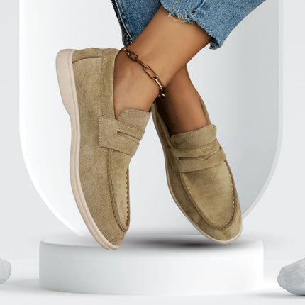 AURORA | Women's Suede Slip-On Loafers | All-Day Comfort | Versatile Style | Breathable Fit