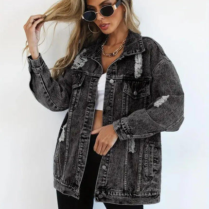 Trendy Oversized Spijkerjas voor Dames - Visconte
