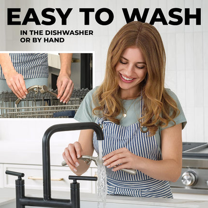 Premium Meat Masher | Heat Resistant Nylon | 5 Blade Ground Meat & Food Chopper | Ergonomic Non-Slip Handle | Safe for All Cookware | Easy Clean | Kitchen Utensil for Meat, Vegetables, Gelatin | Dishwasher Safe