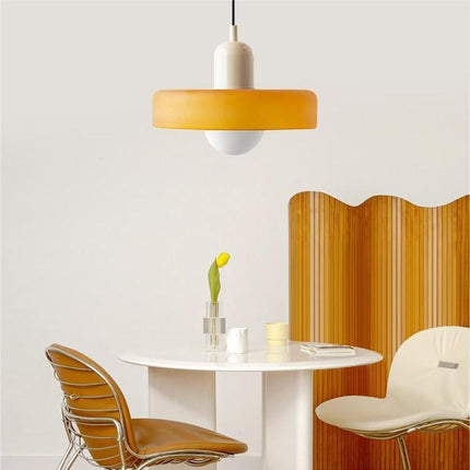 Bauhaus Pendant Light | Vivid Colored Glass | Modern Design | Functional Home Decor | Energy Efficient Lighting for Living Room, Dining Room, Bedroom