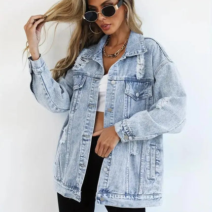Trendy Oversized Spijkerjas voor Dames - Visconte