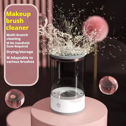 Electric Makeup Brush Cleaner | USB Rechargeable | High Power Deep Clean | Universal Compatibility | Effortless Operation | Sleek Design | Quick & Easy Cleaning | Ideal for All Sizes | Includes Silicone Pad & USB Cable
