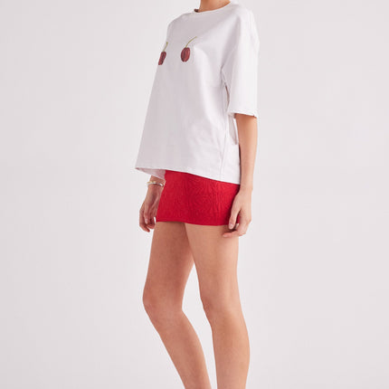 Heavyweight Cotton T-Shirt | Oversized Relaxed Fit | Drop Shoulders | Hand Drawn Digital Front Print | Soft Hand Feel | Unlined | True to Size