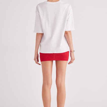 Heavyweight Cotton T-Shirt | Oversized Relaxed Fit | Drop Shoulders | Hand Drawn Digital Front Print | Soft Hand Feel | Unlined | True to Size