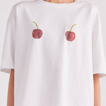 Heavyweight Cotton T-Shirt | Oversized Relaxed Fit | Drop Shoulders | Hand Drawn Digital Front Print | Soft Hand Feel | Unlined | True to Size