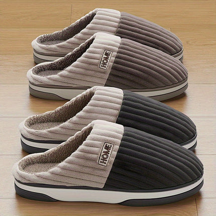 Men's Slippers | Warm Thick Lining - Machine Washable - Versatile Colors - Waterproof Sole