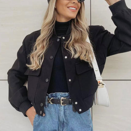 Belle Couture | Women's Zip-Up Outerwear | Regular Fit | Timeless Design | Ribbed Cuffs & Hem | Multiple Colors Available | Chic Detail
