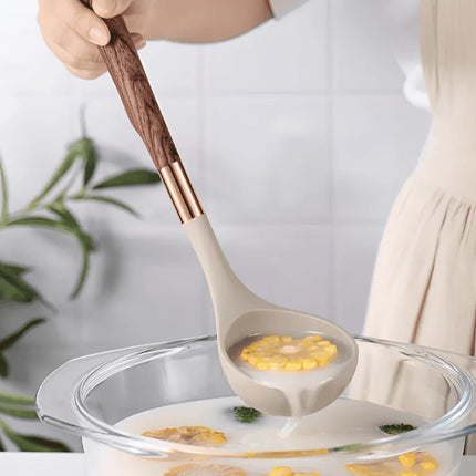 Luxe Silicone Utensils Set | 10 Pieces | Heat-Resistant | Ergonomic Handles | Easy-to-Clean Kitchen Tools | High-Quality Silicone | Stirring, Flipping, Serving | Dishwasher Safe | Modern Cooking Essentials