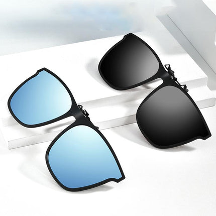 Polarized Clip-On Sunglasses | UV400 Lens | Lightweight Magnesium Alloy | Reduces Eye Strain | Flip-Up Design | Multilayer Coatings | Scratch-Resistant | Compact and Easy to Attach | Various Colors