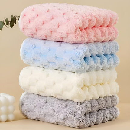 Pure Soft Fleece Towels | Cozy Breathable 2-Piece Set | Includes Bath & Hand Towel | Durable with Tight Stitching | Top Hanging Loop | Machine Washable | Everyday Luxury & Comfort