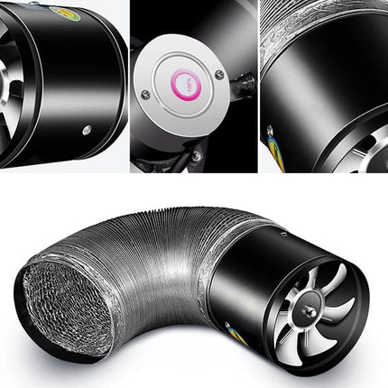 Powerful Silent Ventilation Fan | Copper Motor | Thickened Blades | Reduces Odors & Smoke | Corrosion Resistant | Suitable for Kitchen, Office & More | Multiple Sizes | Black & White Options