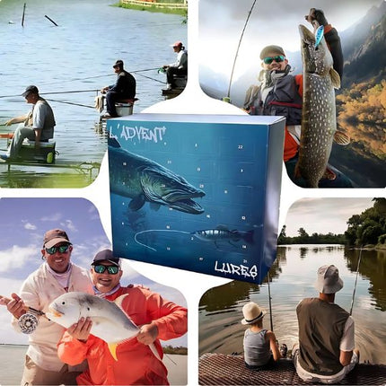 2024 Holiday Advent Calendar | 24 High-Quality Fishing Lures | Surprise Box for Freshwater & Saltwater | Ready-to-Use Lures | Perfect Gift for Anglers
