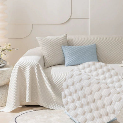 Breathable Non-Slip Sofa Cover | Cool Comfort | Cotton & Polyester Blend | Fits Various Sofa Sizes | Machine Washable | Contemporary Style | Keeps Sofa Fresh & Comfortable