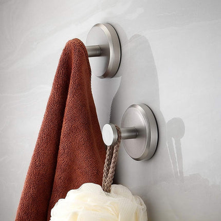 BathroomBuddy | Strong Suction Cup Wall Hooks | Easy Tool-Free Installation | Versatile Storage for Towels & Accessories | Set of 2 | High-Quality Plastic