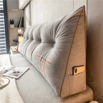EmbraceNest Large Plush Support Pillow | Rectangular Design | Soft Eco-Friendly Fabric | Versatile Comfort | Ideal for Home Relaxation | 60x50x20 cm | High-Quality Cotton Plush | Premium PP Filling