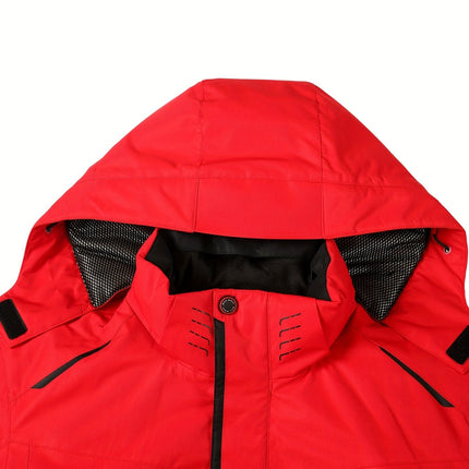 Evil Wolf Ski Suit | Insulated & Water-Repellent | Breathable Material | Adjustable Hood & Cuffs | Snow Catchers | Zippered Pockets | Warmth & Comfort for Extreme Conditions | AlpineGlide