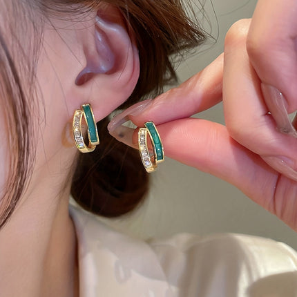 Elegant Zirconia Earrings | Timeless Korean-Inspired Design | Durable & Lightweight | Perfect for Casual or Chic Occasions | Gift-Ready