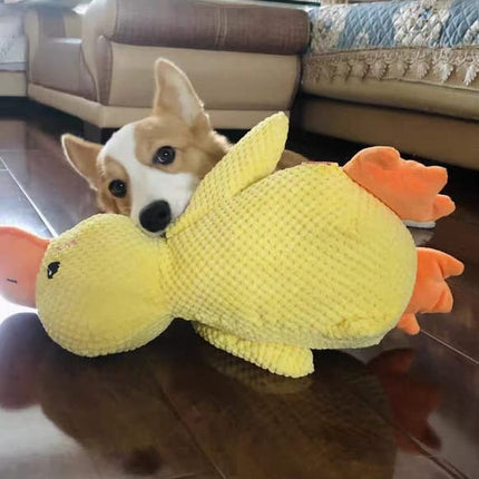 Soft Plush Duck Companion | Anxiety-Reducing Squeaker Toy for Dogs | Calming Cuddly Playmate