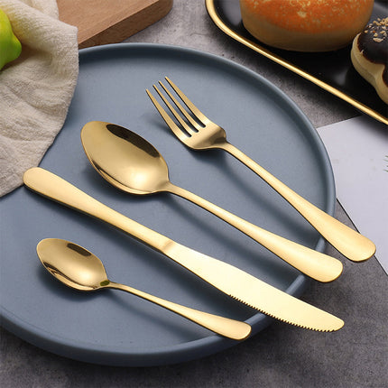 Beverly 24-Piece Luxury Stainless Steel Flatware Set | Elegant Tableware for 6 | Dishwasher Safe