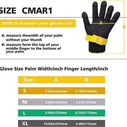 Food Grade Stainless Steel Mesh Glove | ANSI A9 Cut Resistance | For Kitchen & Meat Processing | Adjustable Wrist Strap | Eco-Friendly | Right or Left Hand Use | Easy Clean & Dishwasher Safe